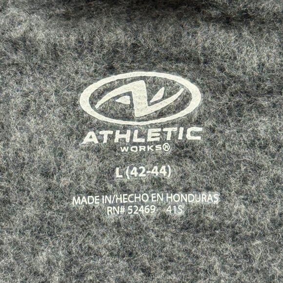 Athletic Works Mens Fleece Pullover Gray Sweatshirt L 42-44 Moisture Wicking NWT - Picture 7 of 10